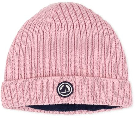 Petit Bateau Bonnet bébé en Tricot doublé en Polaire