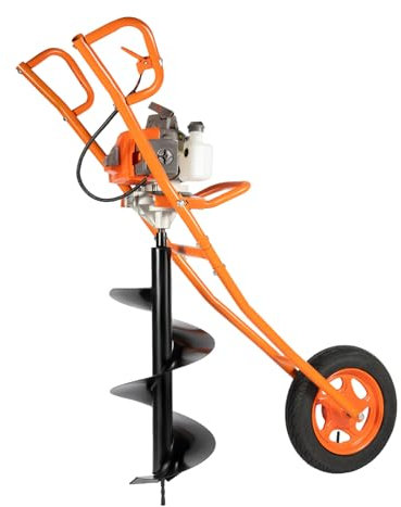 3HP 2-takts 63cc stolphålsborrmaskin 300 mm jordhålsborrmaskin med 300 mm borr bensin jordborr jordborr borrbrunnsgrävmaskin bensin
