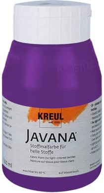 KREUL Javana Tex 90506 Textilfarbe, transparent, Violett, 500 ml