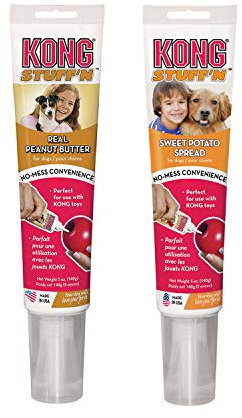 KONG - Spread Peanut Butter & Spread Sweet Potato - Dog Treat Paste with Real Ingredients