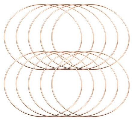 Healifty 10pcs Metallringe Creolen Makramee Ringe Metall Dreamcatcher Ringe Creolen für DIY Handwerk Traumfänger 120mm
