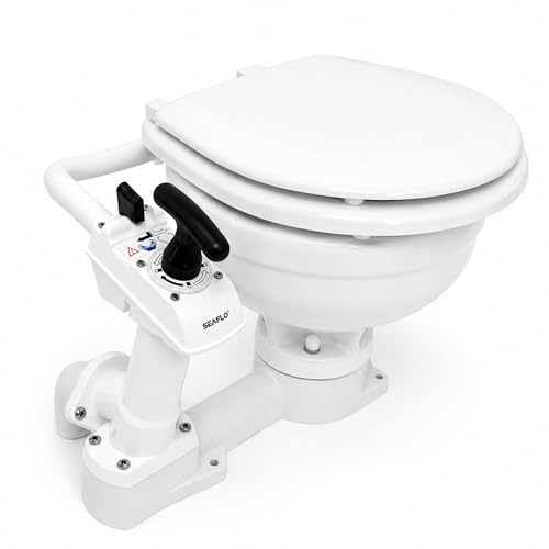 Seaflo - WC Toilette Manuale Compatta Completa - Barca Gommone Vela Nautica Camper