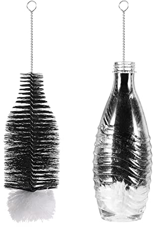 kwmobile Bürste kompatibel mit SodaStream Crystal 2.0 Duo Terra - Spülbürste für Flaschen Vasen Gefäße - Flaschenbürste für Wassersprudler