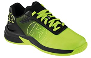 Kempa Herren Attack 2.0 Junior Sneaker Freizeitschuh Halbschuh Lauf-und Sportschuh Turnschuhe Handball Jogging Outdoor Freizeit Shoes-leicht und atmungsaktiv, Fluo Gelb Schwarz