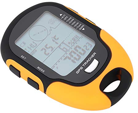 VGEBY Barómetro de Altímetro Digital, Multifuncional para Montañismo Al Aire Libre, Brújula, Barómetro, Receptor de Navegación GPS, Portátil, USB, Recargable, Altímetro Digital