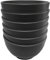 Hobein Unbreakable Large Cereal Bowls - 24 OZ Plastic Lightweight Bowl Sets 6 - Dishwasher & Microwave Safe - for Cereal, Salad,Soup, Noodle, 6 Pieces Black