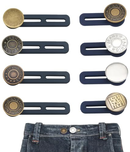 8 Stück Hosenbunderweiterung Hosenknopf,Hosenbunderweiterung Knopf,Hosen Expander Button, Erweiterung hosenbunderweiterung Jeans,Jeans Einziehbare Knöpfe, für Jeans Röcke Hosen Umstandshose
