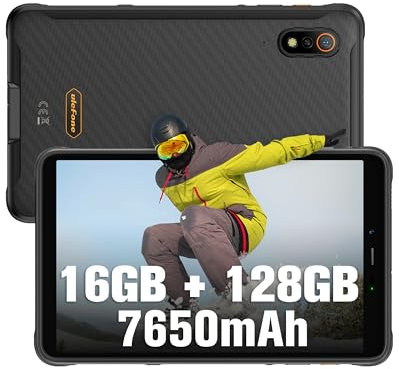 Ulefone Armor Pad Pro Tablet Resistente 16GB + 128GB/SD-2048GB Android 13, Tablet Rugerizada 8,0 Pulgadas, Batería 7650 mAh, 48MP Cámara, Mini Tableta Doble SIM 4G IP68/IP69K/GPS/NFC/3 Card Slots