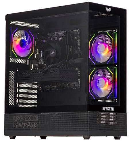 Veno Scorp Gaming PC - AMD Ryzen 5 5500 Processor, Nvidia RTX 4060 Ti 8GB Graphics Card, 16GB 3200MHz Ram, 1TB HDD & 512GB NVMeSSD, 800W PSU, Windows 11, WiFi, Neonzilla RGB.