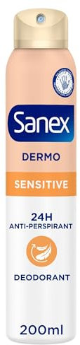 Sanex Dermo Sensitive Antiperspirant Deodorant Spray 200ml | up to 24-hour sweat and odour protection | gentle on sensitive skin | restores skin’s natural pH | dermatologically tested