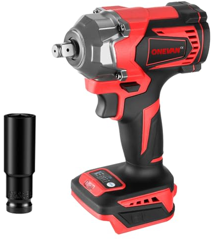 ONEVAN pistola de impacto bateria, 700N.m llave de impacto sin escobillas para Makita, 4 velocidades, 1/2, avance/retroceso chave de impacto electrica para cambiar neumáticos de coche (sin batería)