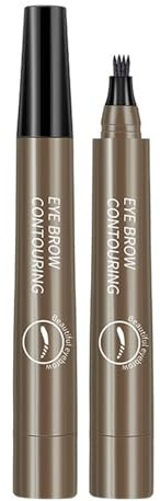 Lápiz De Cejas Microblading 4 Puntas Mágico, Impermeable De Tatuaje Con Punta De Horquilla, Beige