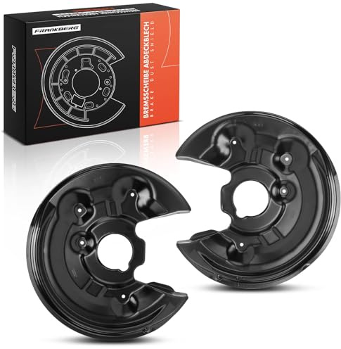 Frankberg 2x Placa de anclaje del disco de freno Trasera Izquierda Derecha Compatible con A3 8P1 1.2L-2.0L 2003-2012 A3 Cabriolet 8P7 1.2L-2.0L 2008-2013 Pas.s.a.t 362 1.4L-2.0L 2010-2014 5N0615612C