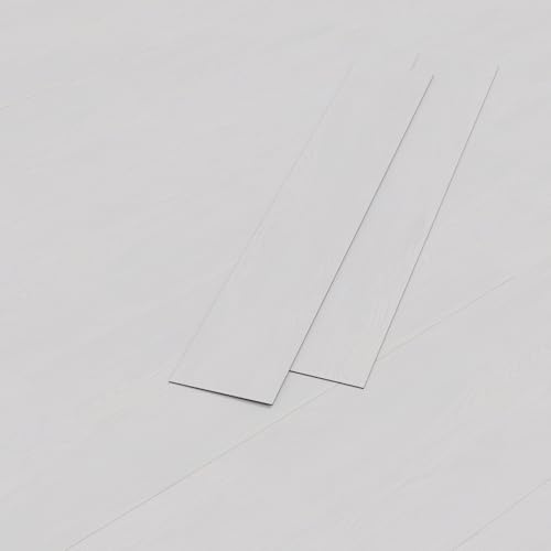 HAGO24 | Vinylboden | 2,23m² | Eiche hell Weiß Holzmusterung | 2mm Dicke | Laminat Bodenbelag | Rutschfest | Selbstklebend | PVC | 16 Planken | Feuchtraumgeeignet