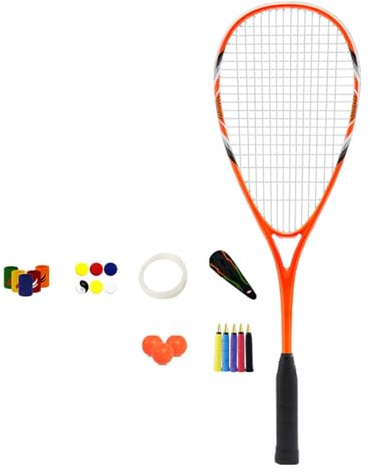 Snorvixre Raqueta de squash con marco de aleación de aluminio y cómoda y absorción de impactos para principiantes