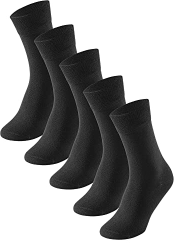 Schiesser Herr Strumpor, Svart, 39-42 EU, Paket med 5