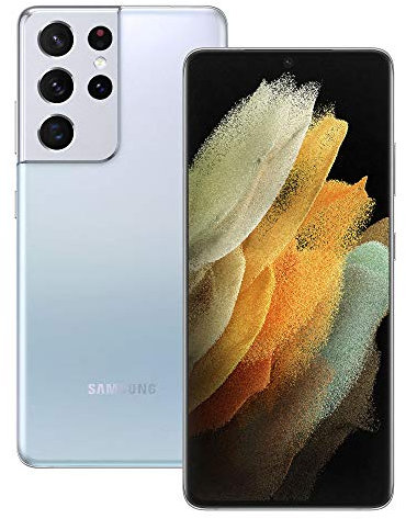 Samsung Smartphone Galaxy S21 Ultra 5G, 6,8 pulgadas, 128 GB, RAM 12 GB Dual SIM, Plata (Phantom Silver) (Reacondicionado)
