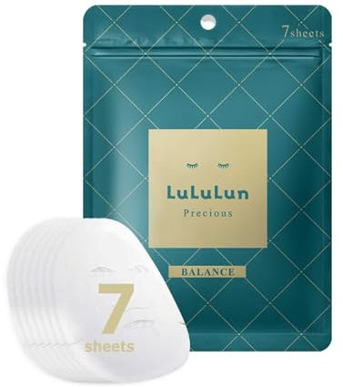 Lululun Precious Tuchmasken Gesicht - ausgleichendes, feuchtigkeitsspendendes Gesichtsmasken-Set für Frauen - alkoholfrei, parfümfrei - Japanische Hautpflege für den täglichen Gebrauch (7 Blatt)