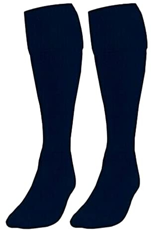 BRAND KRUZE Plain Football Socks Kids Boys Mens Activewear Hockey Rugby School Sports PE UK FOOTBALL SOCKS NAVY 6-11