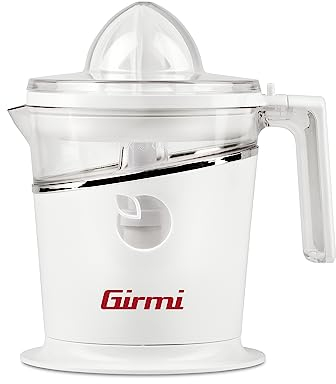 Girmi SR04 Spremiagrumi, 25 Watt, Spremitura a pressione, 800 cc, Bianco