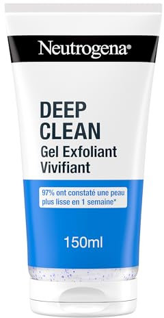 Neutrogena – Gel Exfoliant Vivifiant (tube de 150 ml) – Nettoyant visage pour une peau d'apparence saine – Soin visage pour une peau plus lisse après une semaine d'utilisation