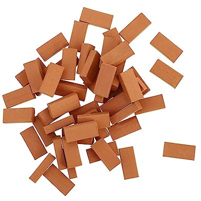 NAMOARLY 16 DIY Modellbau Ziegel Für Mikro Landschaften Puppenhäuser Und Kreative Miniaturprojekte Bausatz Für Garten Dekoration