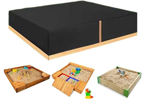 Sandbox Lock - POLCI Pool | Sandlåda med Copercshio | Vindtätt gropskydd | Regnsilke Blockering Trä Sandnät Vattentät | Sand Pool Pescid