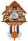 Betos Reloj retro de cuco, reloj de pared de madera con péndulo oscilante, esfera dorada, perfecto para el hogar, cafetería, cocina, decoración de sala de estar