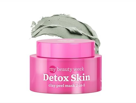 7DAYS Maschera scrub esfoliante in argilla 2in1 per Viso con Zinco, Alghe Detergente viso per donna Cura della pelle del viso e trattamento dell'acne Skincare Coreana, 1 pz x 50 ml