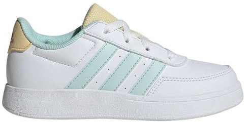 adidas Breaknet Lifestyle Court Lace Shoes Tennisschuhe, Cloud White/semi Flash Aqua/orange Tint, 40 EU