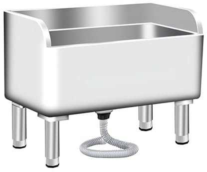 Commercial Floor Mop Sink With Drainage/Strainer, 304 Stainless Steel, for Laundry Room, Kitchen, Restaurant, Garages (31.5L x 16.1W x 21.6H)