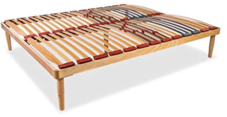 Materassimemory.eu Rete Matrimoniale modello Dynamic misura 160x190 in legno di faggio con doghe ammortizzate e basculanti e regolatori di rigidità zona lombare (DA ASSEMBLARE)