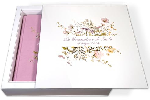 Scatola album matrimonio 30x30 cm, Scatola per album fotografico Comunione, per fotolibri professionali, Gold box con coperchio magnetico (30x30 cm)