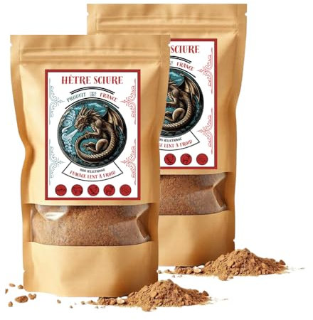 Sciure de hêtre pour Fumage à Froid | Combustion régulière - Qui ne s’éteint Pas | Production Artisanal | Utilisé par Les PROFESIONNELLE (Saumonier et Charcuterie) | 100% Français | 2KG