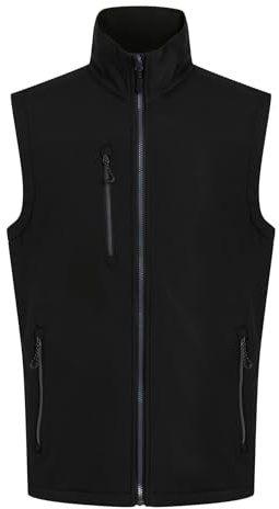 Regatta Professional Navigera Softshell-västar och kroppsvärmare för män, Svart/grå, 3XL