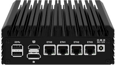 ANDAQI Firewall Mini PC, Intel Celeron N5105, 4 Port 2.5GbE I226-V, Network Router, F02, Barebone, Fanless Mini Computer, WiFi 6, Type-C, HDMI, DP, 4K Triple Display