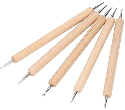ZenithAur Set di strumenti di goffratura a doppia estremità, strumenti di punteggiatura in acciaio inossibile 5 pezzi per incisione di pittura fai - -te e disegni di tracciamento