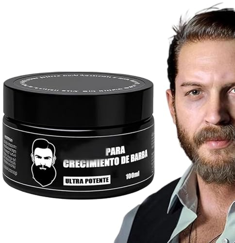 Crema para Barba - Suavizante Natural Para Cabello Facial Masculino | Bálsamo Acondicionador Hidratante 100ml Para Crecimiento Estilizado Piel Facial