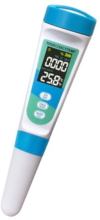 Digital Saltoiny, Water Test,Temperatura & EC Water Quality - Strumento di test multifunzione 4 in 1 per piscina, acqua di mare, acquario, acquario