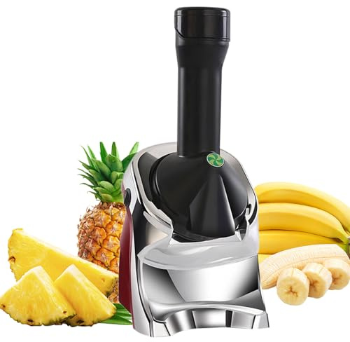 Macchina per Dessert Surgelati, 200 W, Macchina per Gelato Alla Frutta, Senza Bpa, Gelatiera per la Casa per Preparare Sorbetti e Gelati Morbidi Sani, Yogurt Gelato per Bambini