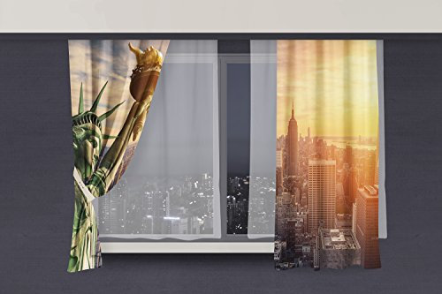 Ready-Made Curtain Statue of Liberty | Several Measures | 2,10 m x 1,40 m