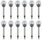 12x Edelstahl LED Solar Gartenleuchte Kugel mit Crackle-Licht Solarlampe Solarleuchte Deko Garten Leuchte Weiß Lampe