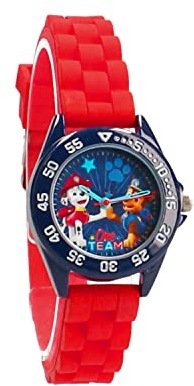 Pret Vadobag – Analoge Armbanduhr – Paw Patrol – Rot – für Kinder – Schule – Kindergarten – Kindergarten – Urlaub – Jungen, Rot, Gurt, Rot, Gurt