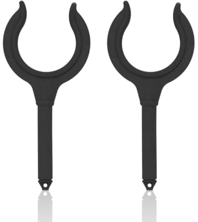 Agatige 2Pcs Dame de Nage en Bateau, Bloc de Rame de Rame Marine, Pagaies de Bateau, Rames de Verrouillage de Bateau pour Canne à Rames et Support de Canne à Pêche pour la Pêche en Mer (Noir)