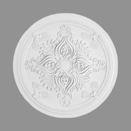 PROVISTON | Rosetta bloccata | Polistirolo | Diametro 430 mm | Bianco | Alta qualità | Stabile | Assemblaggio semplice | Rosette a soffitto | Design a parete