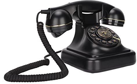 Retro-Vintage-Telefon, Telefon mit Wählscheibe für Festnetz, Altmodische Telefone, Heimtelefone, Schnurgebundenes Tischtelefon für Büro, Café, Bar, Schlafzimmer, Dekoration