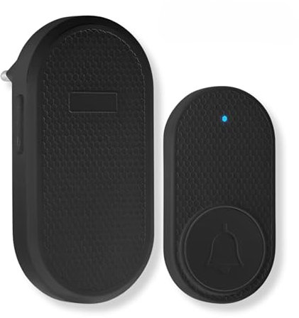 Sonnette sans fil pour extérieur imperméable - Longue portée, volume réglable, installation facile, idéale pour la maison et la porte - sonnette maison - Campainha sem fios extérieur - bouton sonnette