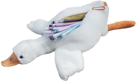 Pencil Pouch Cute - Plush Animal Large Pencil Case - Pen Holder Storage Bag Plush Organizer for College School Adults Work Girls Boys Student Birthday Home