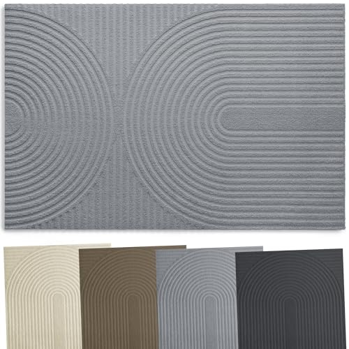 Zenacasa - Entrématta för inomhus och utomhusbruk 70x120 cm - Halkfri och absorberande entrématta, Oeko-Tex-certifierad - Samlar smuts och fukt - Maskintvättbar - Regnbågsmönster - Grå | Absorberande, maskintvättbar · halkfri · Öko-Tex certifierad