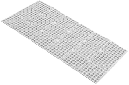 Badkarsmatta Anti-Slip TPE 15,75x31,5tum Badkarsmatta med avloppshål Sugkoppar för badrumsdusch Grå Vit Halkfri duschmatta Säker Mjuk Slitstark Modern Design